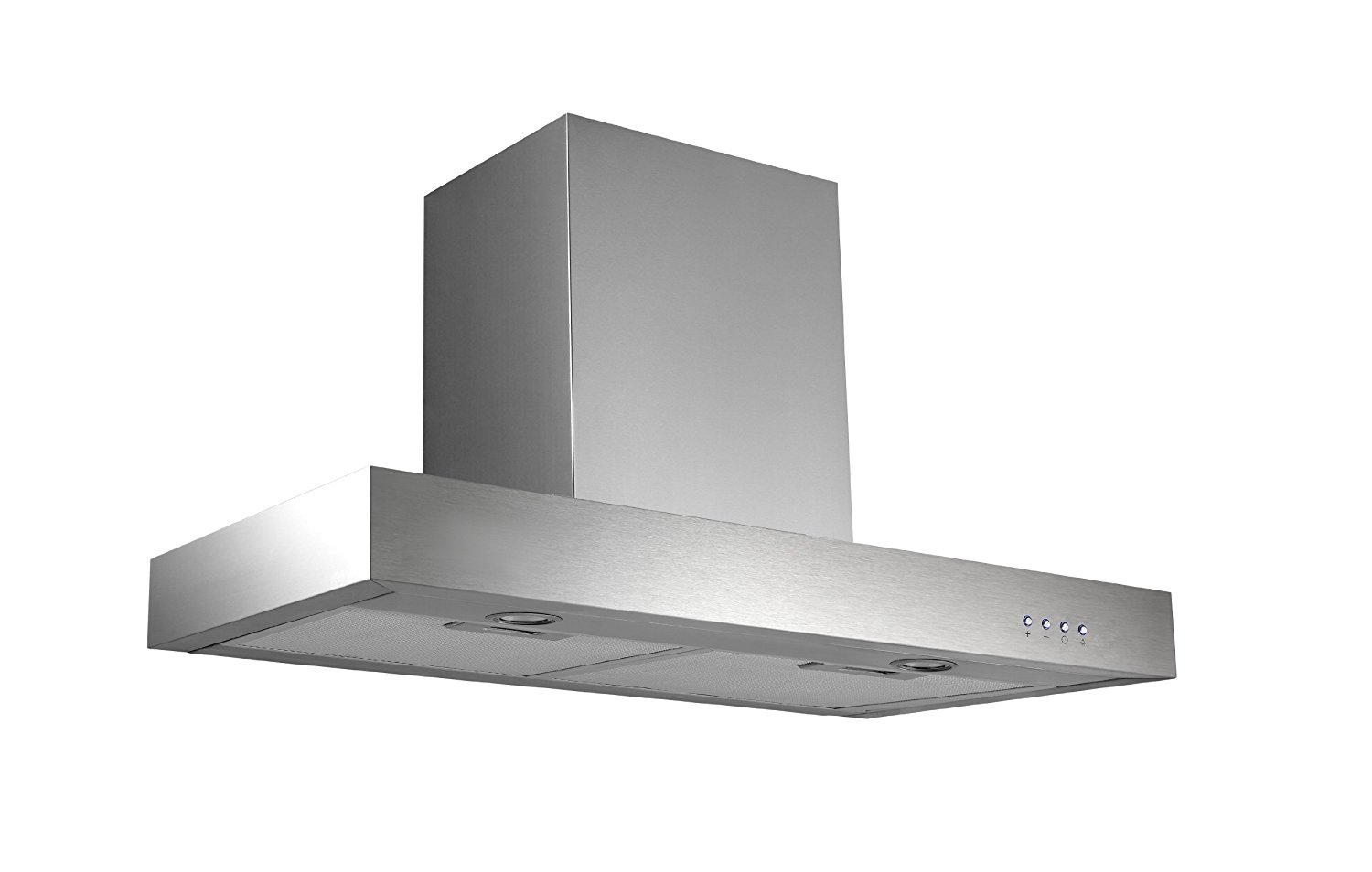 Ancona Rectangle Stainless Steel 450 CFM Wall Mount Range Hood, 30-Inch ...