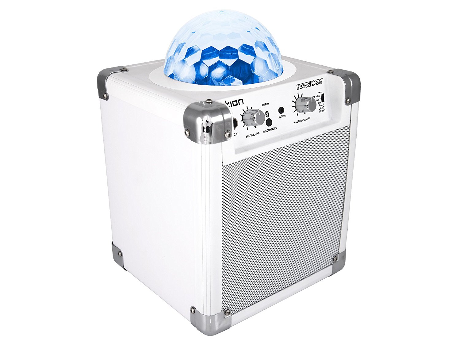 ION House Party Portable Sound System with BuiltIn Light Show (white