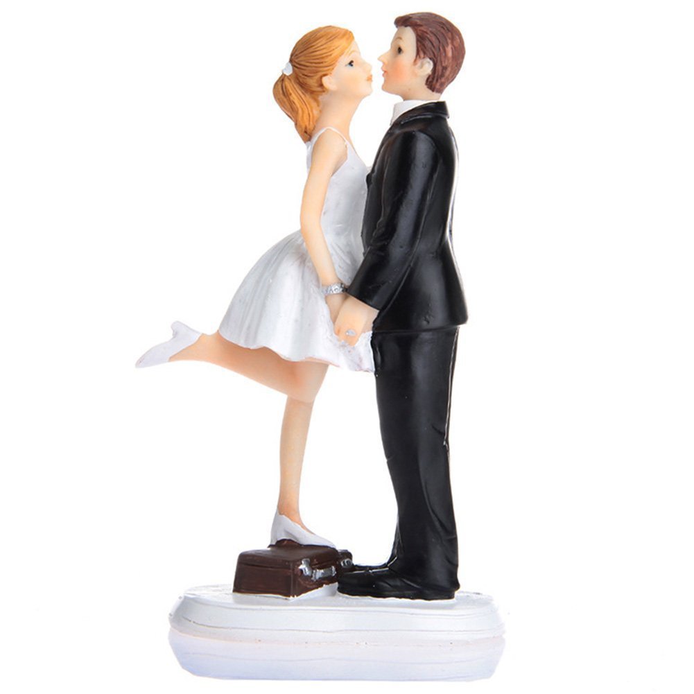 GSPORT Wedding Cake Toppers Bride and Groom Resin Dolls Wedding ...