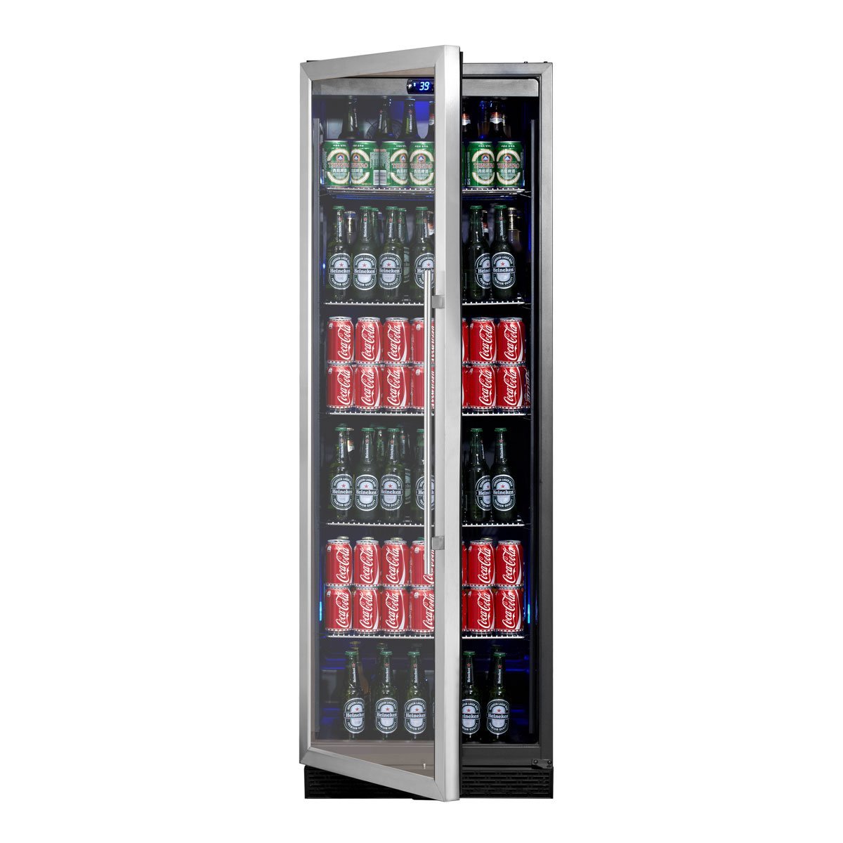 Kingsbottle 450 Can Beverage Cooler Stainless Steel With Glass Door N5 Free Image Download