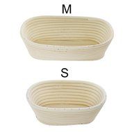 iEFiEL Sourdough Brotform Bread Dough Proofing Handmade Rising Rattan Banneton Basket (1, Medium Oblong (9.8*5.9... N14