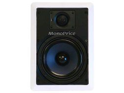 Monoprice 6-1/2 Inches Polypropylene 2-Way In-Wall Speakers (Pair) - 40W Nominal, 80W Max.