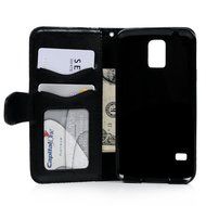 S5 Case,Samsung Galaxy S5 Case (I9600) - Wallet Embossed Totem Flower Design Folio Flip PU Leather with Stand... N23