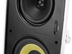 Monoprice 107604 Dual Woofer Micro Flange In-Wall Speakers (Pair) N2