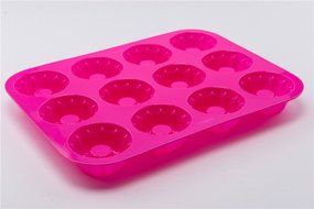 12 Cavity Flower Shape Silicone Cake Pudding Ice Mold Soft Soap Craft Resin Making Mould N2