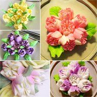 23 Piece Set Cake Decorating Tips Russian Decorating Tips Piping Pastry Tips Stainless Steel 23 piece Coupler,...