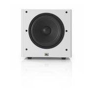 JBL Sub 100 White 10-Inch Powered Subwoofer with High-Efficiency Class D Amplifier (White)