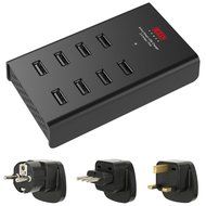 EZOPower International 8-Port 96W 19.2A Smart USB Desktop Charger Station with 2.4A output each with 3 International... N6