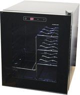 HOMEIMAGE Thermo Electric Wine Cooler 16 Bottles with Vertical Rack allows bottles to Sit Vertically - HI-16C N6