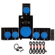 Blue Octave B51 Home Theater 5.1 Speaker System with USB FM Optical Input and 5 Extension Cables