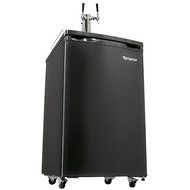 EdgeStar Full Size Dual Tap Kegerator &amp; Draft Beer Dispenser - Black N2