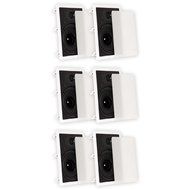 Theater Solutions TS80W In Wall 8&quot; Speakers Surround Sound Home Theater 3 Pair Pack