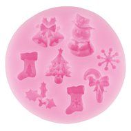 Soledi 3D Christmas Tree Bell Silicone Cake Suger Fondant Mold Bake Tool Xmas DIY N2