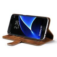 Samsung Galaxy S7 Wallet Cover, TYoung Classic Artificial Leather [Breathable] Folio Magnetic Wallet Pouch with... N4