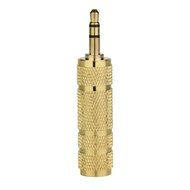 HTTX 6.35mm 1/4 Inch Female to 3.5mm Male Stereo Audio Mic Plug Adapter Jack -Gold Plated (3-Pack)