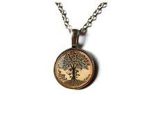 Tree pendant Oak necklace Nature jewelry