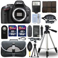 Nikon D5200 24.1 MP Digital SLR Camera Body + Tripod + Transcend 24GB Top Accessory Bundle