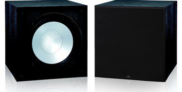 Monitor Audio MRW-10 Powdered Subwoofer, Each (Black Oak Vinyl Wrap)