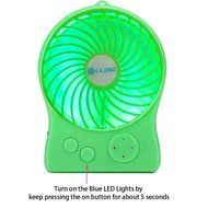 iKKEGOL Mini Portable Wireless Rechargeable Super Strong Wind Fluorescence Cooling Desk Fan - 3 Mode Wind Speed... N28