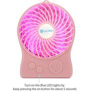 iKKEGOL Mini Portable Wireless Rechargeable Super Strong Wind Fluorescence Cooling Desk Fan - 3 Mode Wind Speed... N30