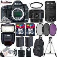 Canon EOS 5D Mark III DSLR Camera + 50mm 1.8 STM Lens + Canon 75-300mm Lens + Canon Speedlite 430EX III RT + 64GB...