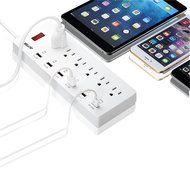 [New] Outtek 6-Outlet Fireproof Surge Protector 1625W/13A with 6 USB Ports (5V/2.4A*2 and 5V/1A*4) Charging Station... N16