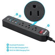 [New] Outtek 6-Outlet Fireproof Surge Protector 1625W/13A with 6 USB Ports (5V/2.4A*2 and 5V/1A*4) Charging Station... N17