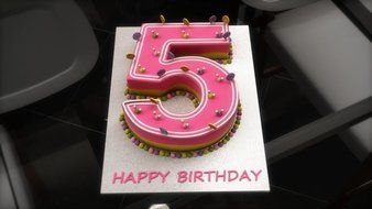 Euro Tins Numeric cake pan 35cm birthday cake tin number five 5 large 14&quot; cake mold