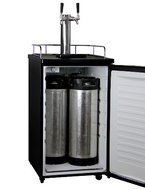 Kegco Kombucharator Kombucha Keg Dispenser with 1 Tap Ball Lock Dispense System - Black N2