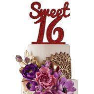 Sugar Yeti Made In USA Birthday Cake Topper Sweet 16 #4 Purple Mirror N2