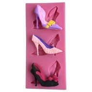 LYNCH Fondant 3D Silicone Mold High-heeled Shoes Decorated Chocolate Tools,Pink