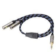 Audio AUX Splitter Cable, iKross 3.5mm Headphone Braided Jacket Audio Stereo Splitter Cable - 1 Male to 2 Female... N4