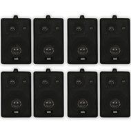 Acoustic Audio 251B Indoor Outdoor 3 Way Speakers 1600 Watt Black 4 Pair Pack 251B-4Pr