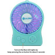 iKKEGOL Mini Portable Wireless Rechargeable Super Strong Wind Fluorescence Cooling Desk Fan - 3 Mode Wind Speed... N35