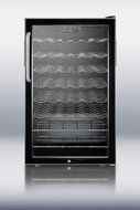 Summit SWC525LTBADA: ADA compliant 20&quot; wide freestanding wine cellar with lock, digital thermostat and towel bar...