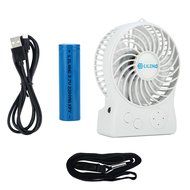 iKKEGOL Mini Portable Wireless Rechargeable Super Strong Wind Fluorescence Cooling Desk Fan - 3 Mode Wind Speed... N41