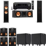 Klipsch RP-280F Tower Speakers-RP-250C-SDS12 -7.2-Denon AVR-X4100W