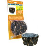 CUPCAKE CREATIONS 24 JUMBO MUFFIN BAKING CUPS ELEGANT W/RECIPE MADE IN SWEDEN