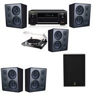 M&amp;K Sound MP300 Monitor Speaker 5.1 Thorens TD-240-2 X12 Denon AVR-X5200W