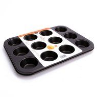 uxcell Casa-J Bakeware Muffin Pans 12 Cup Nonstick Stainless Steel Champagne N3