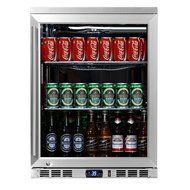 KingsBottle 140 Can 1-Door Under Counter Beverage Cooler, Heating Glass N3