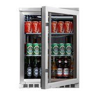 KingsBottle 140 Can 1-Door Under Counter Beverage Cooler, Heating Glass N4