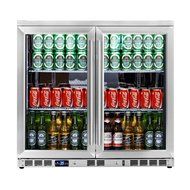 KingsBottle 140 Can 1-Door Under Counter Beverage Cooler, Heating Glass N9