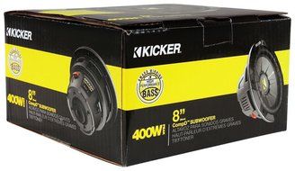 Kicker 40CWD84 CompD 8" 400W 4-Ohm DVC Car Audio Subwoofer+Sealed Sub Enclosure N6