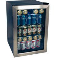 84 Can Stainless Steel Beverage Refrigerator, Auto Defrost, Good For Dormitory, Parties And Apartments