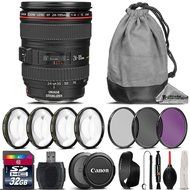 Canon 24-105mm IS USM Len + 4PC Macro Kit + UV-CPL-FLD Filters + 32GB Class 10 High-Speed Memory Card + Card Reader...