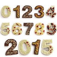 Momshand 10pcs/lot Mini Digital Letter Birthday Cake Mold Silicone Chocolate Mould Baking Cake Tools