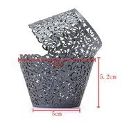 Kobwa(TM) Muffin Case Cupcake Papper Cup Liner Birthday Wedding Cake Wrapper (Red) with Kobwa&#039;s Keyring