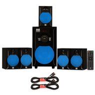 Blue Octave B51 Home Theater 5.1 Powered FM Speaker System with USB / SD and 2 Extension Cables