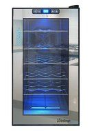Vinotemp VT-18TSBM 18-Bottle Mirrored Thermoelectric Wine Cooler, Black N3
